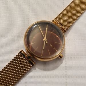 Skagen Signatur Denmark - Brown/Rose Women's Watch with Metal Bracelet